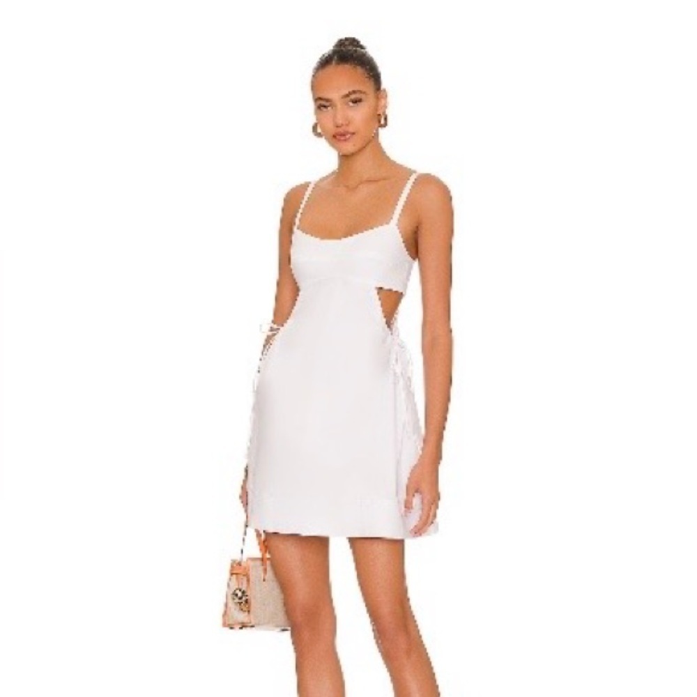 L'Academie White Spaghetti Strap Cutout Dress - Size XS